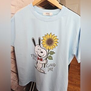 Women's Oversize Short-Sleeve T-Shirts – 100% Cotton Peanuts Snoopy